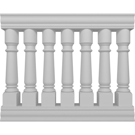 Ekena Millwork Wellington Balustrade Railing Kit Style B (7 5/8" On-Center Spacing to Pass 4" Sphere Code) BALK42X048WEB